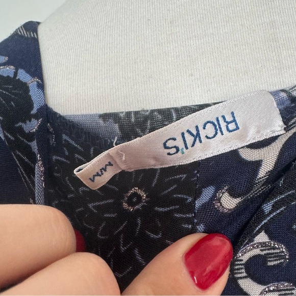 Y2K vintage paisley Fairycore top with glitter details M hippy - Picture 7 of 7